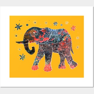 Mandala Mama Elephant Posters and Art